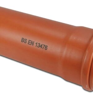110mm Underground Drainage Pipe 3Mtr Single Socket