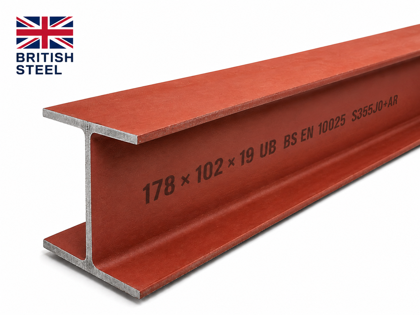 Universal Steel RSJ Beam 178 × 102 × 19 UB (7" × 4") M&R Builders Merchant Universal Steel RSJ Beam 178 × 102 × 19 UB (7" × 4")