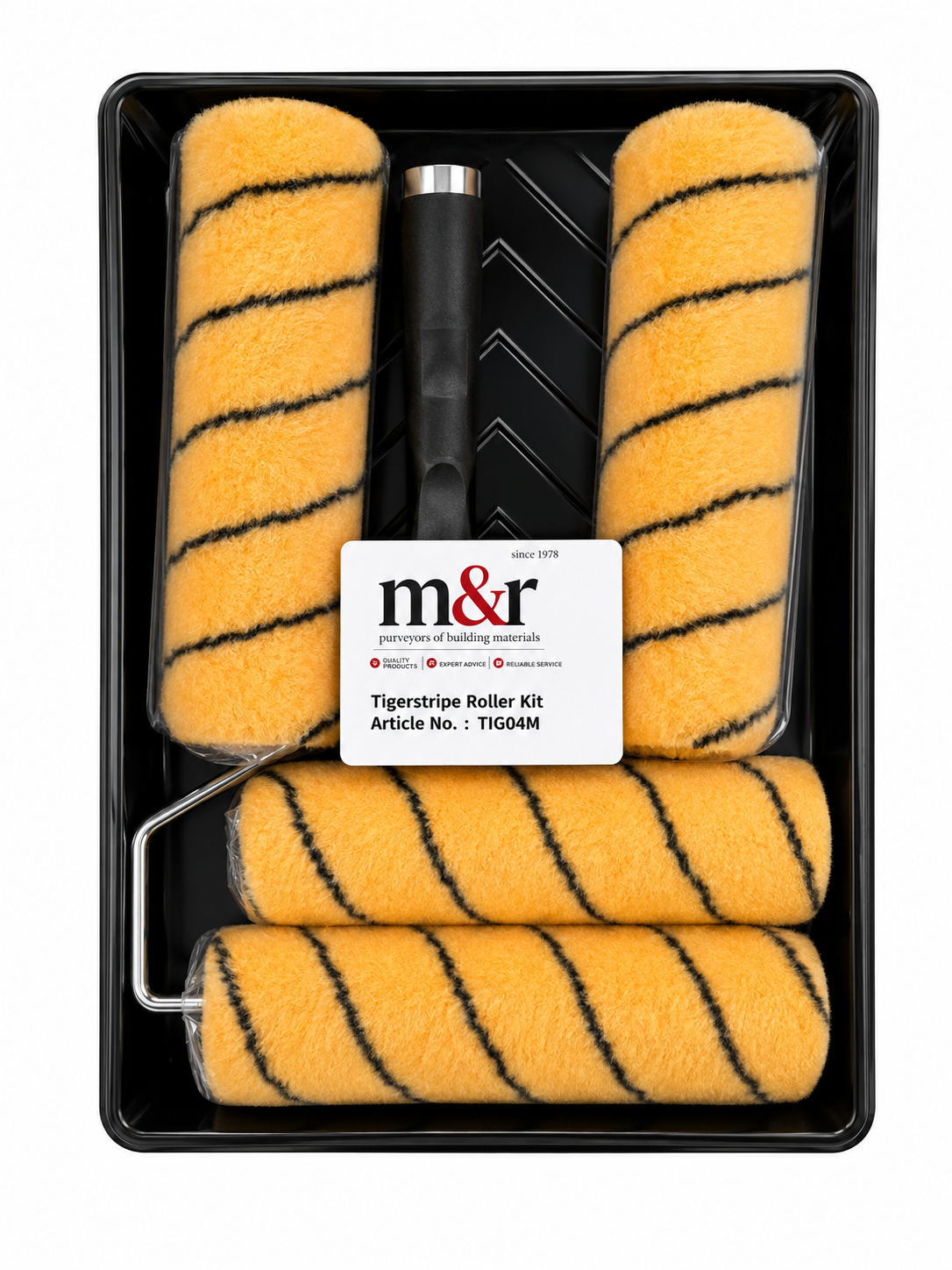 Tigerstripe Trade Quality Roller Kit 9" M&R Builders Merchant Tigerstripe Trade Quality Roller Kit 9"