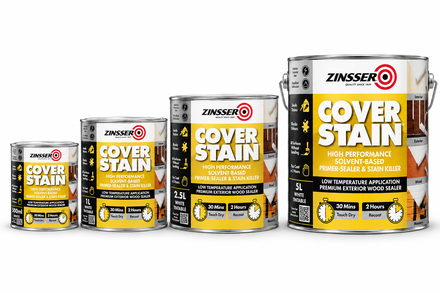 Zinsser Cover Stain Primer & Sealer – 500ml, 1L, 2.5L & 5L M&R Builders Merchant Zinsser Cover Stain Primer & Sealer – 500ml, 1L, 2.5L & 5L - Image 5